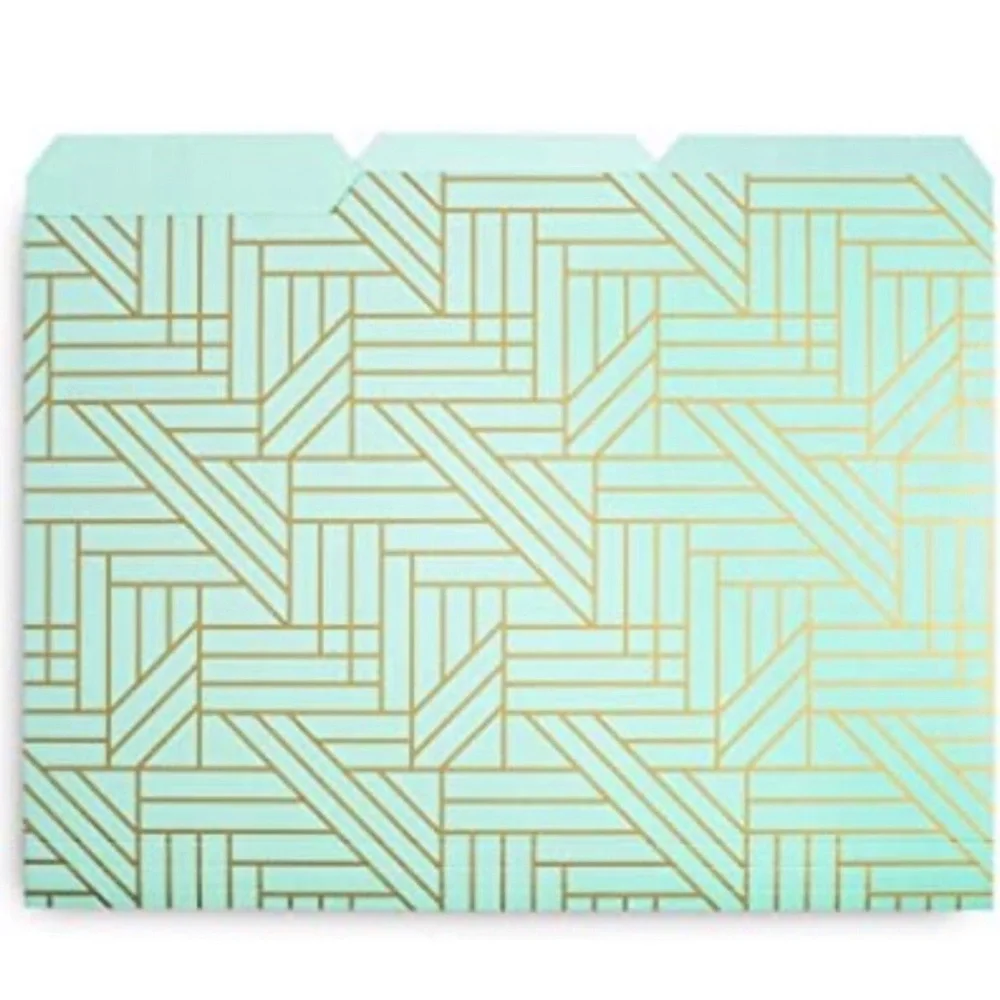 Vera Bradley Retired Stylish Patterned Letter Size Top Tab Flie Folders, Set/6